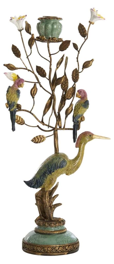 Light & Living - Kerzenständer Heron - Gelb - 22x11x44cm