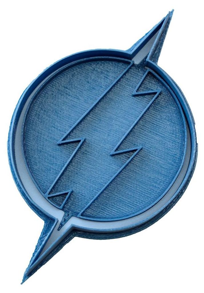 Ausstechform Flash Logo, Superhelden, blau, 8x7x1,5 cm