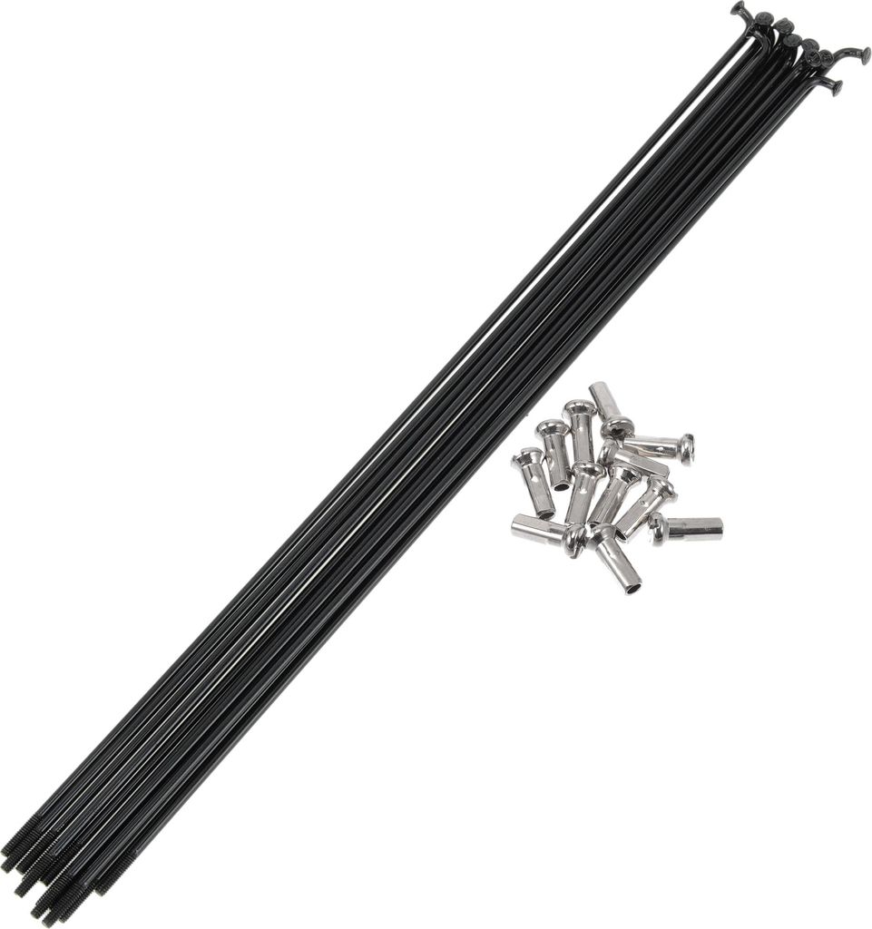 Fahrradspeichen 14G 229mm Länge Fahrradrad Speichen 304 Edelstahl Schwarz 1 Satz