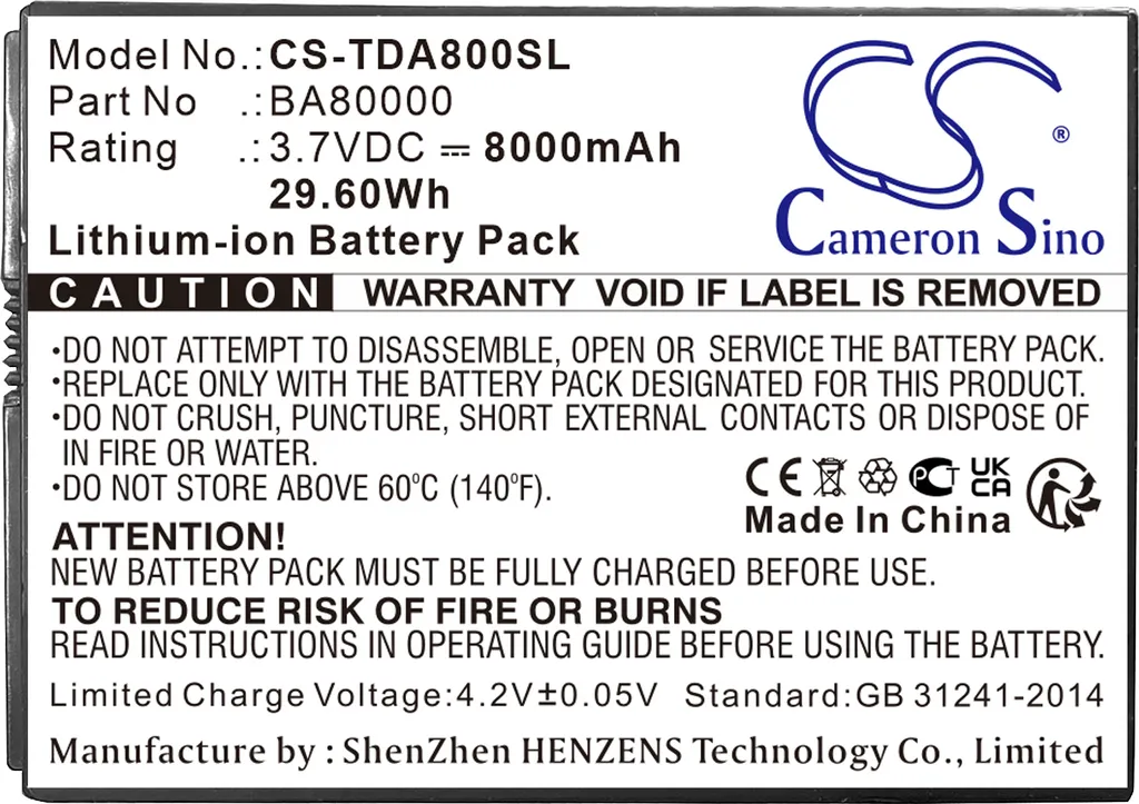 Batteria TECHTEK per Quest 10 Quest 7 | Flytech PB63D31 BA80000 8Ah