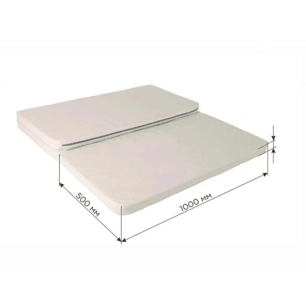 Matelas pliable 150x100 en trois sections Gamma pour lit d'appoint - 2