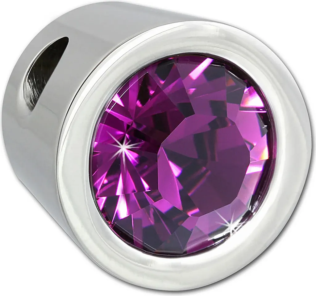 Pendente Amello Acciaio Argento Zirconi Viola ESHS01F Gioielli Donna