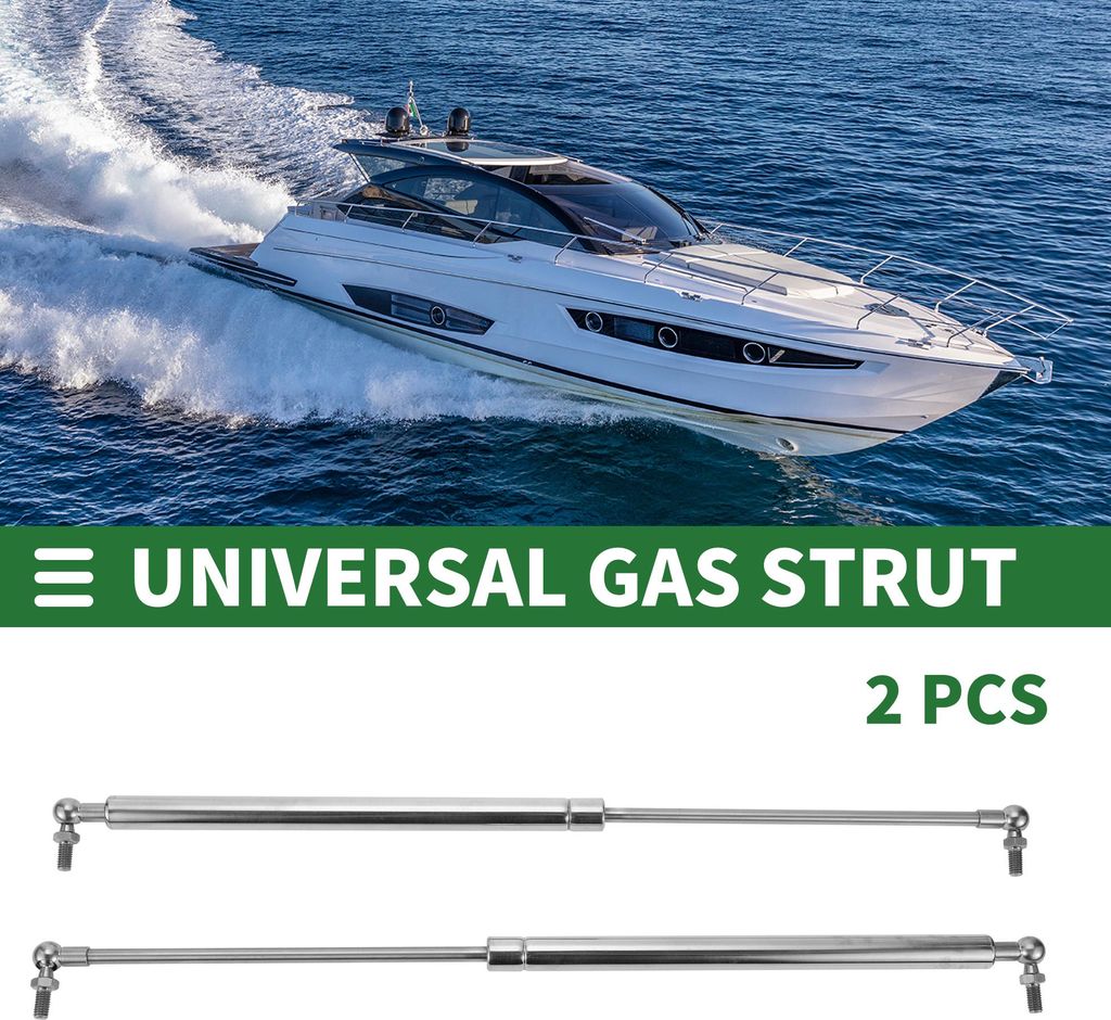 Universelle Edelstahl-Liftunterstützungsstreben Gasfeder für Boot Marine Luke Abdeckung Aufbewahrungslid Werkzeugkasten Abdeckung 20 Zoll/500 mm ...