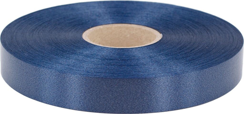 Geschenkband Ringelband 19mm x 100m Rolle Dunkelblau Produktbild 