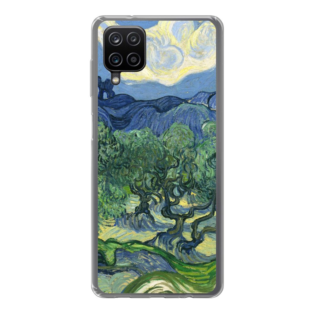 MuchoWow Handyhülle Schutzhülle Hülle für Samsung Galaxy A12 Die Olivenbäume - Vincent van Gogh Silikon Softcase Handy Hülle - Bild