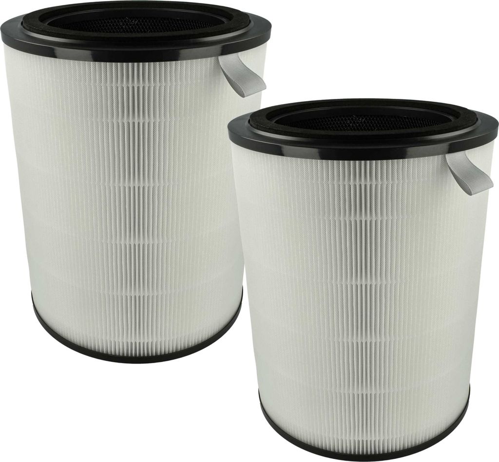 vhbw 2x Aktivkohlefilter kompatibel mit Philips 2000, AC2939, AC2958, AC2959, AC29XX, 2000i, AC2936 Luftreiniger - Luftfilter Schwarz Weiß