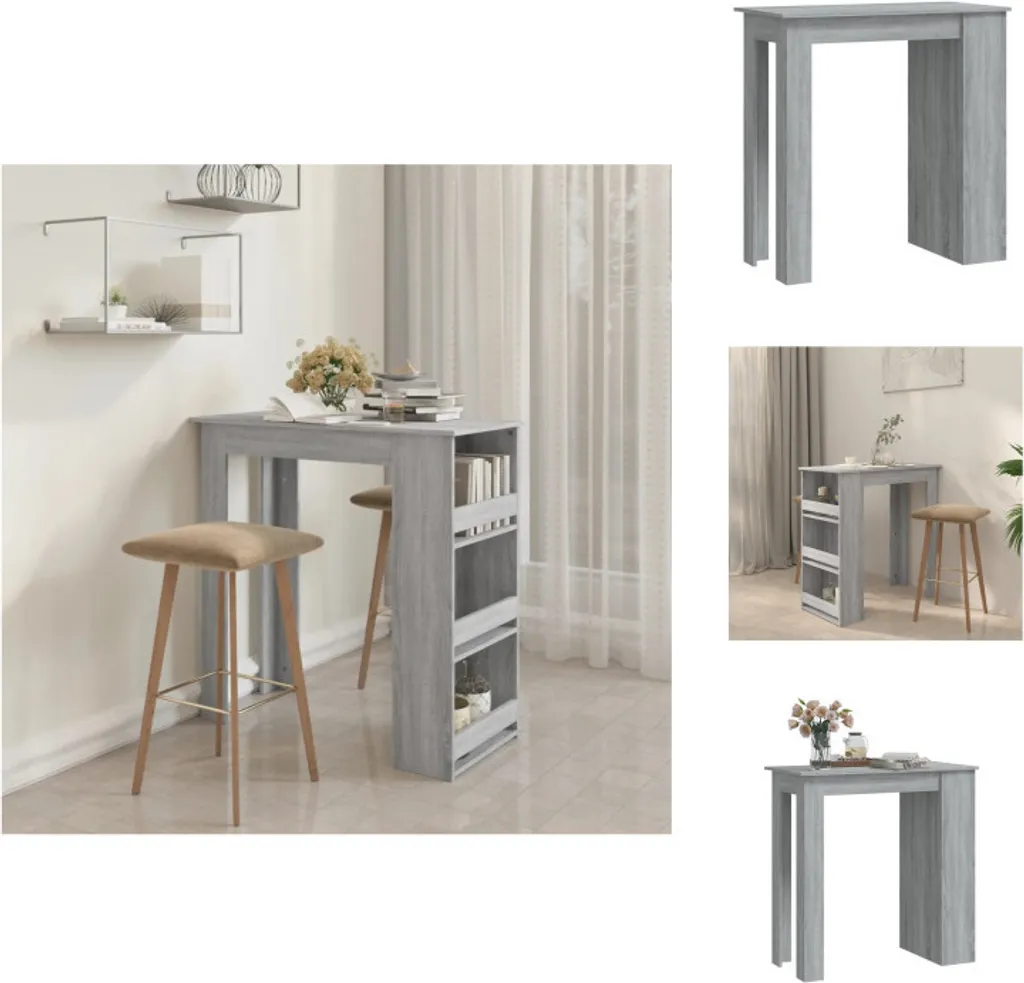 Table bar 102 cm avec rangement pour organiser votre cuisine désordonnée