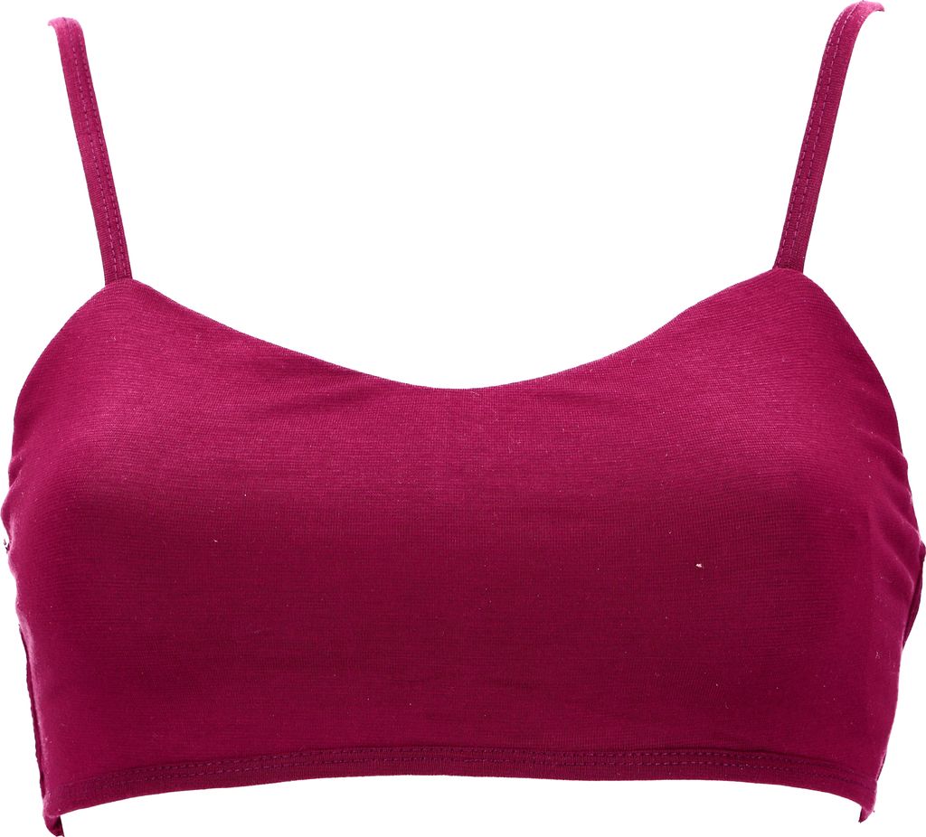 Goa Psytrance Bikini Top, Boho Top, Pixi Yoga Bra - Rot, Damen, Elasthan,Viskose, Größe: M/L