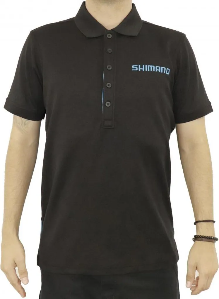 Shimano Workshop Polo Black Taille M - Polo de Travail pour Atelier Vélo