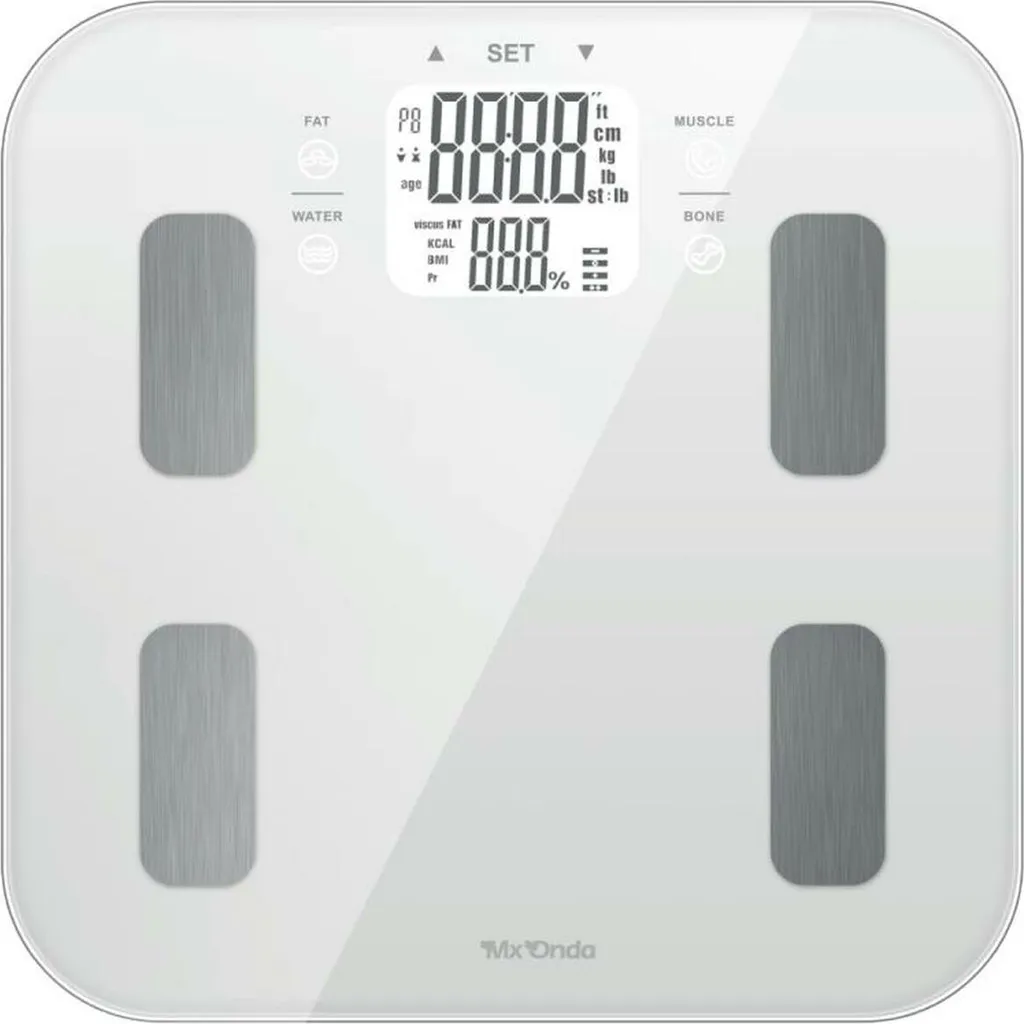 Balance impédancemètre connectée pour analyse de la graisse corporelle