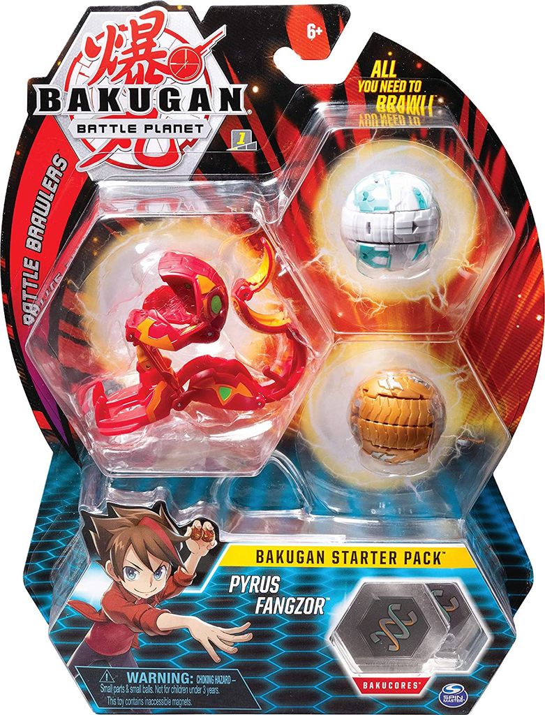 3 Jahre Bakugan Sortiment des Starter Packs mit Sammelbaren Charakterkarten 