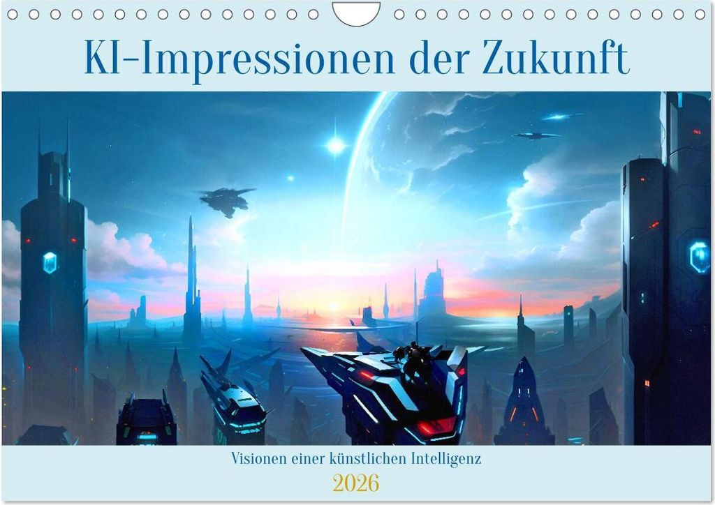 KI-Impressionen der Zukunft (Wandkalender 2026 DIN A4 quer), CALVENDO Monatskalender