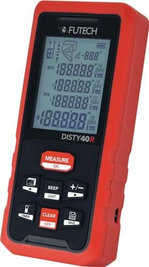 Télémètre laser 40m IP54 Disty 40 Red Futech haute précision 2 mm