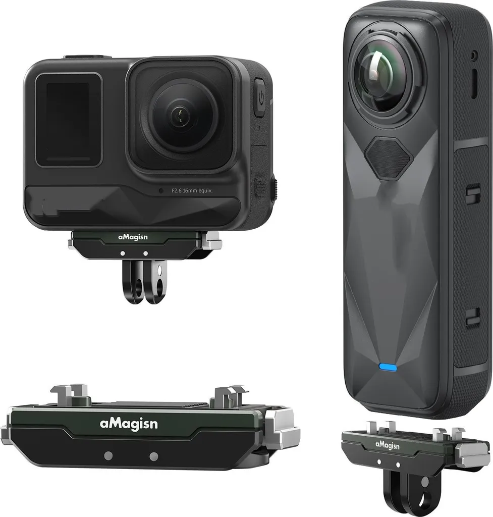 Support Métal Robuste à Libération Rapide Compatible Insta360 X5 - 6