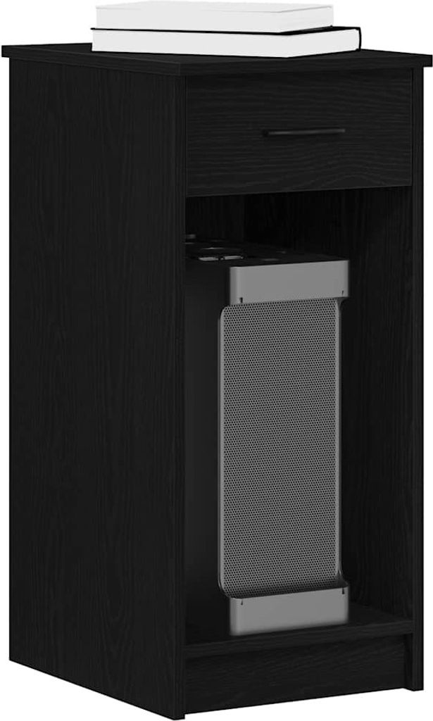 "Spring Sale"Computerschrank - elegantes Design - Computertisch/Bürotisch - mit Schublade Schwarz 35x45x77cm DE796148 - Schreibtische