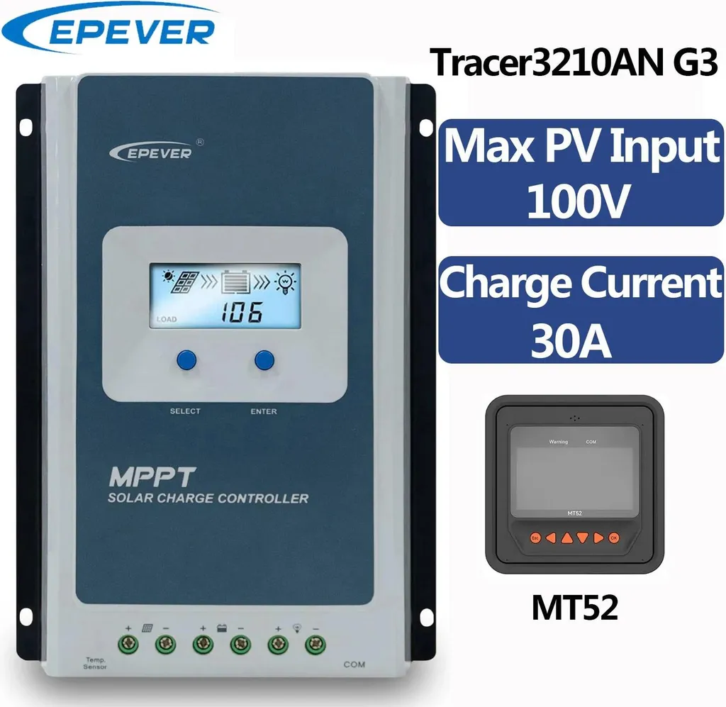 Contrôleur de charge 30A Tracer3210AN : fini les batteries déchargées - 2