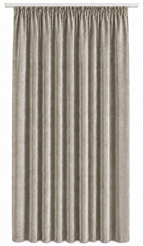 Verdunkelungsvorhang Samt weich 140x225 cm Taupe Vorhang Produktbild 