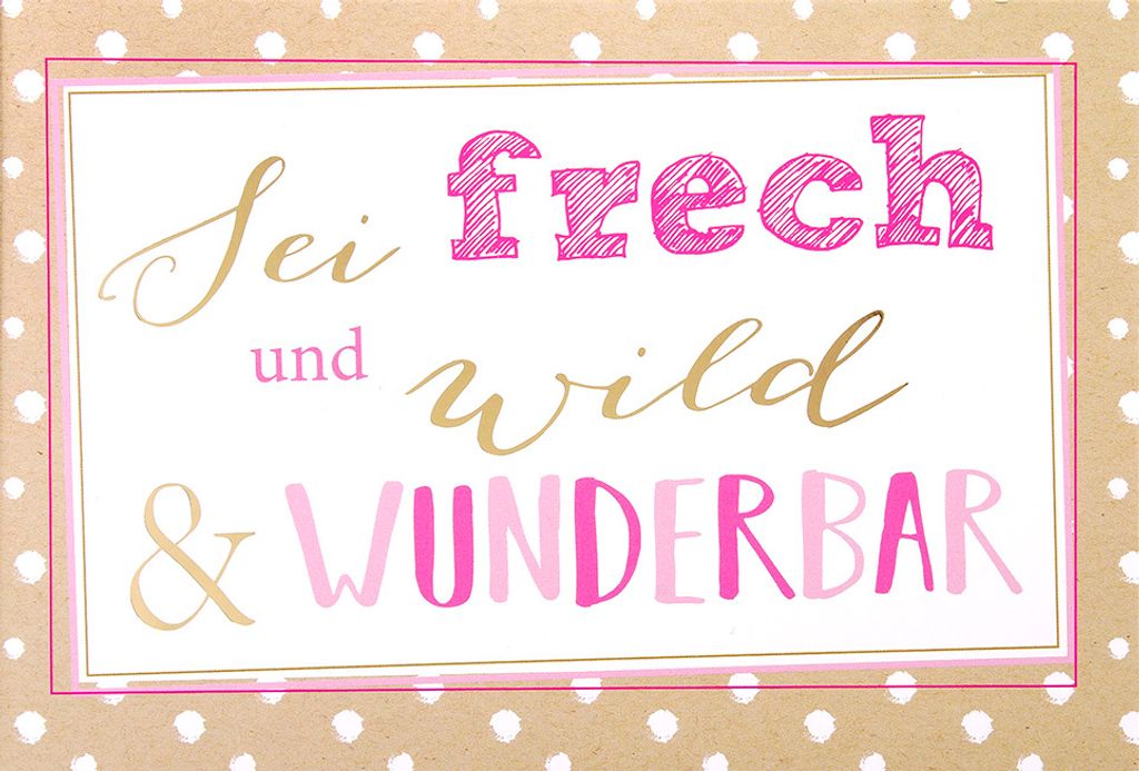 Postkarte - True Words - Glückwunschkarte im Format 11,5 x 17 cm