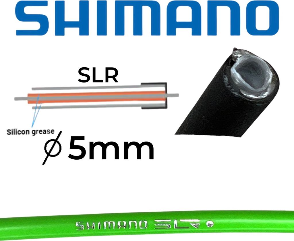 Shimano 1m Bremsaußenhülle SLR 5mm grün