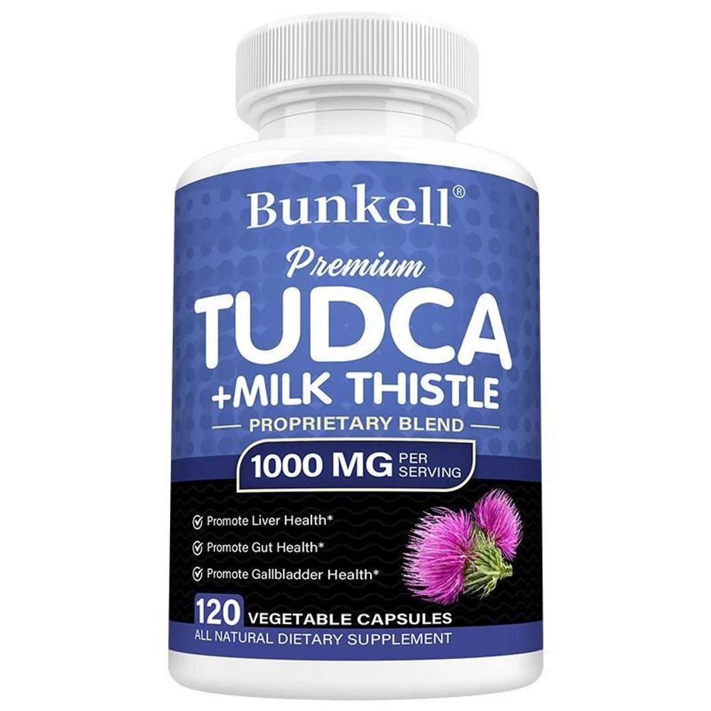TUDCA + Milk Thistle 1000mg (120 Kapseln) Nahrungsergänzungsmittel, Leber, Lebergesundheit, Reinigung, Entgiftung, Verdauung, Immunsystem