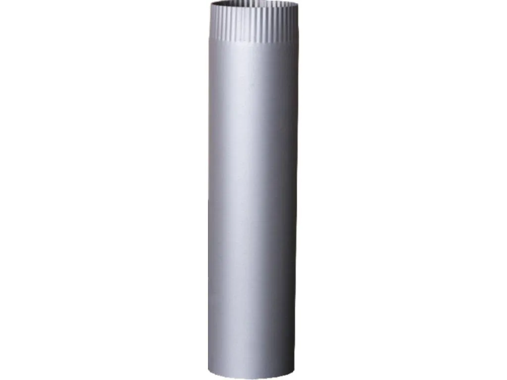 Tuyau d'échappement 150 mm émaillé noir 0,5 m pour poêle et chaudière