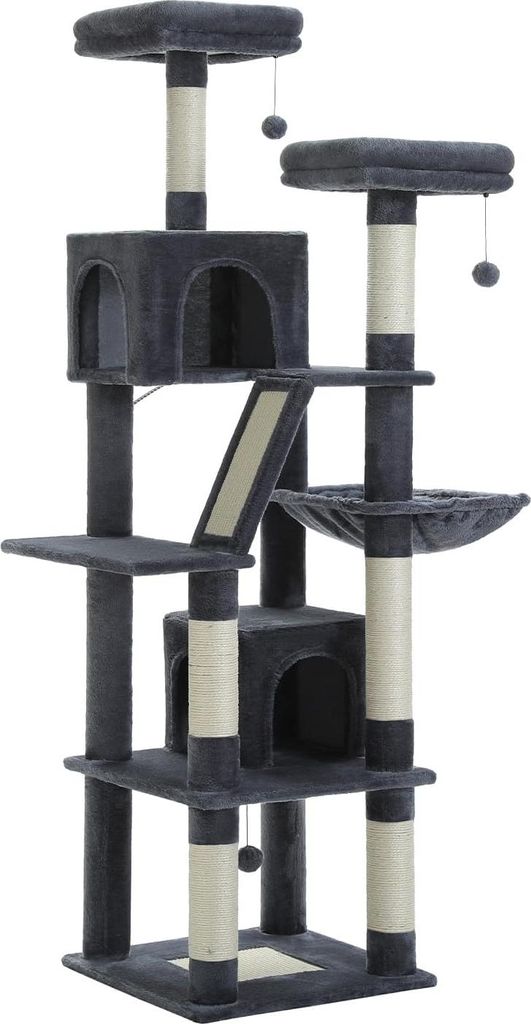 Katzenbaum - Kätzchen Kratzbaum - Katzen Kletterwand - Sisal Kratzbäume - Groß - 180cm Hoch - Mehrere Etagen - Kratzbäume - Kratzbretter - Katz...