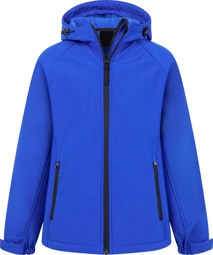 Mivaro Kinder Softshelljacke mit Kapuze in Blau - Produktbild 