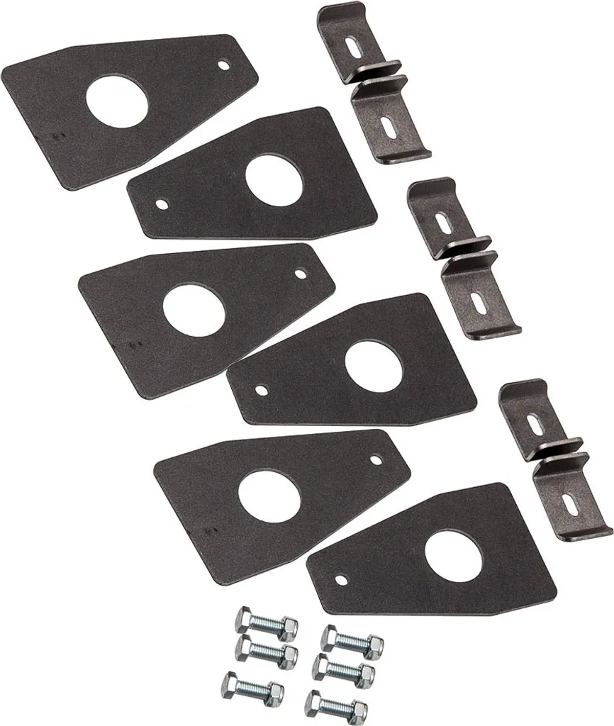 Pattes de Fixation pour Galerie de Toit sur Gouttière Hauteur 15cm Noires