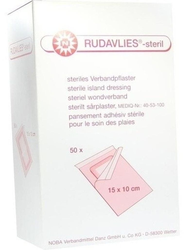 NOBA steriele wondpleisters met rudavlies, 50 stuks, 15 cm Productafbeelding 