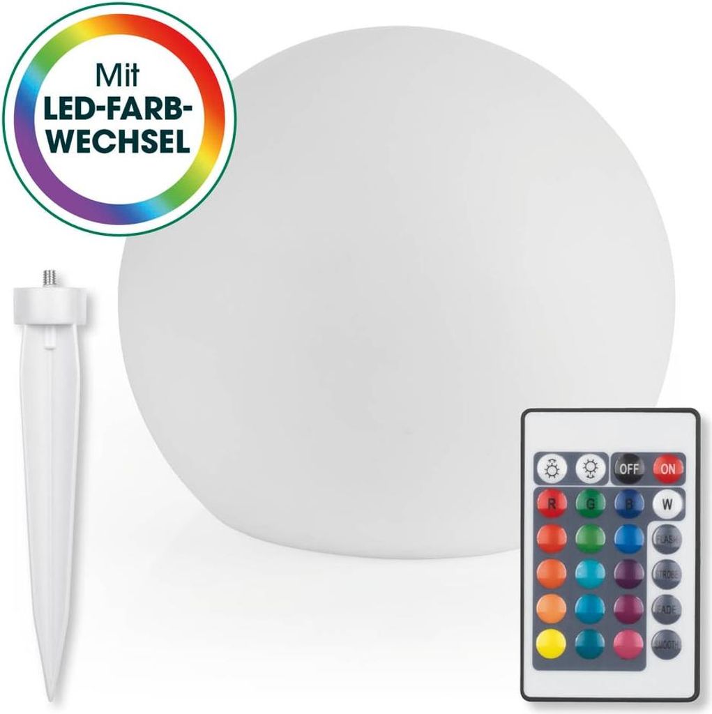 EASYmaxx Solar-Dekokugel 3,7V weiß Farbwechsel für drinnen Produktbild 
