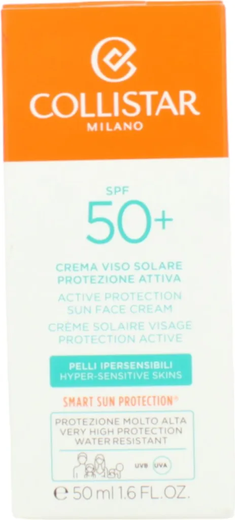 Collistar Protezione Solare Attiva Viso SPF 50+ | Tradizione 50ml