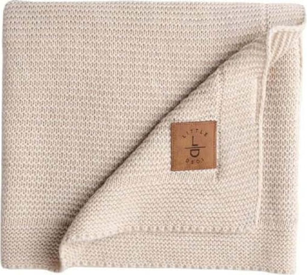 Baby Strickdecke, Babydecke, Weich & Atmungsaktiv, 80x100cm, Beige