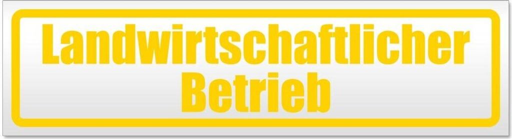 Kiwistar - Autoaufkleber - Gelb - 60 x 16 cm - Landwirtschaftlicher Betrieb - Hinweis Aufkleber Sticker für Auto, Kfz, Fahrrad, PKW, LKW