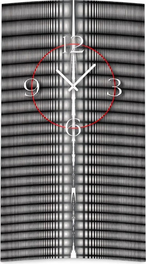 Horloge design silencieuse dixtime 3D sans tic-tac noir gris moderne