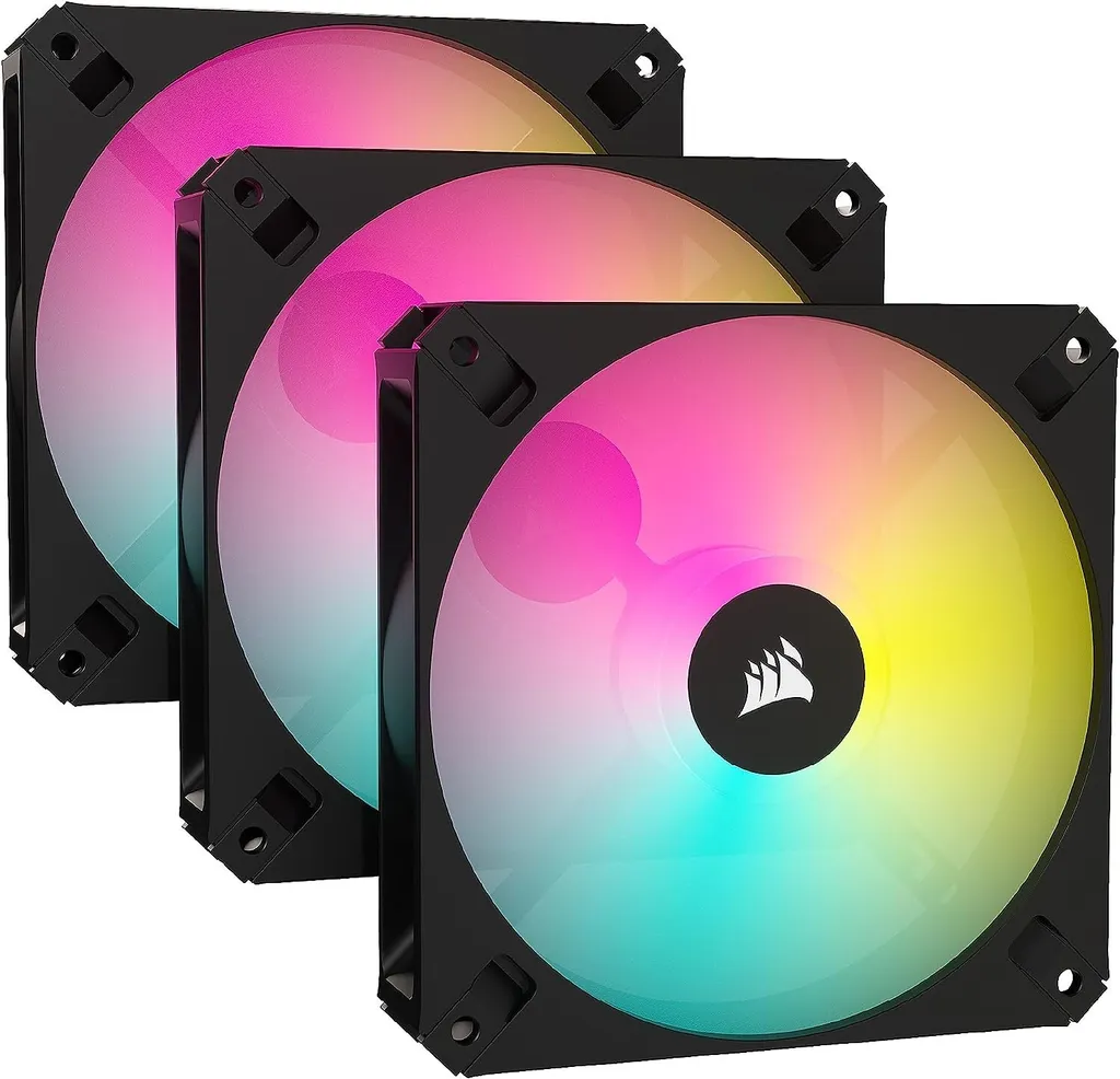 Ventilateur de Boîtier 120 mm CORSAIR AR120 RGB Noir Lot de 3 Unités