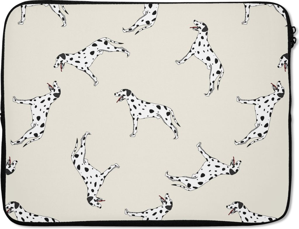 MuchoWow Laptop Hülle 15 Zoll Hund - Dalmatiner - Pastell - Junge - Design Laptoptasche - Laptoptasche - Sleeve - Rundum-Schutz