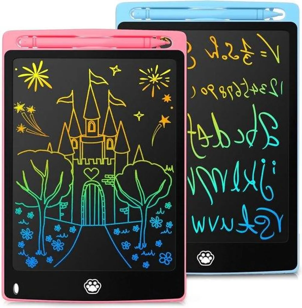 Tableau Écriture LCD Enfant 85" - Dessin sans Papier Bleu/Rouge