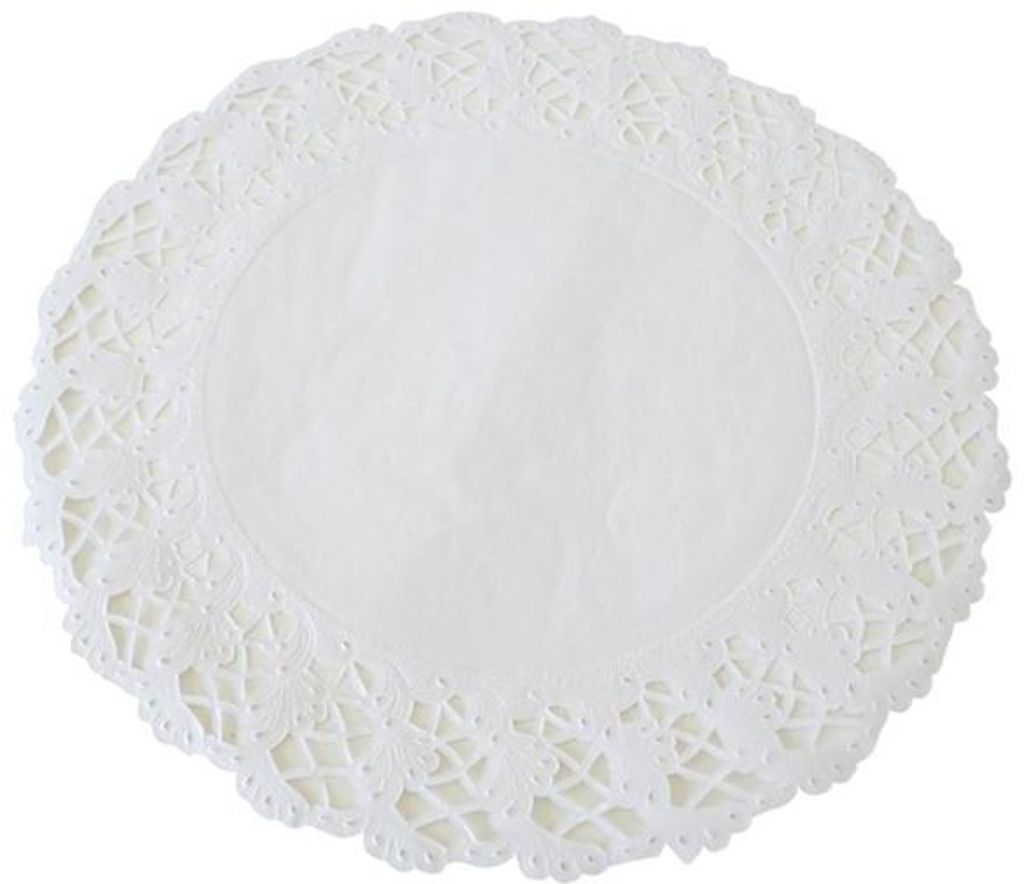 AXENTIA Tortenspitzen rund 36 cm weiß 6 Stück