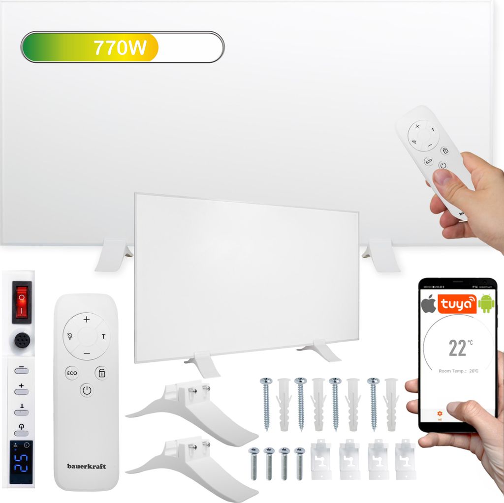 Grzejnik Na Podczerwień Panel Grzewczy Promiennik Ir 770W Zdjęcie produktu 