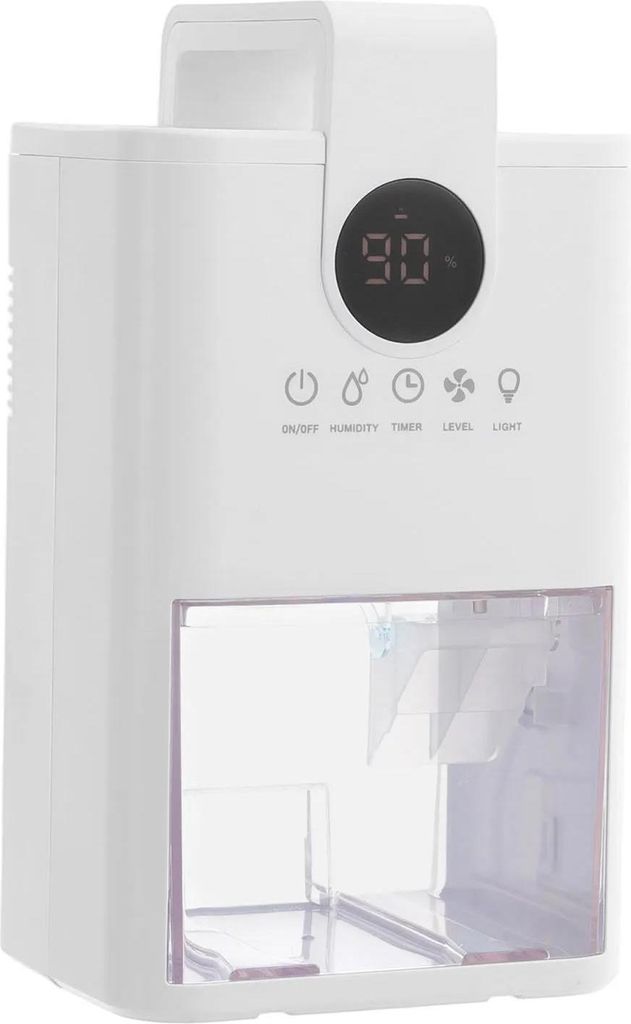 Luftentfeuchter - Tischgerät - 25 W - Bis 30 m² - LED-Display - Einstellbarer Hygrostat - Wassertank <1 l - EU-Stecker 220–240 V - Weiß
