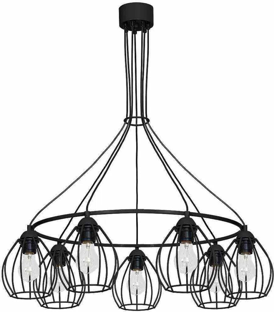 Plafonnier design noir MLP752 Star 7 avec finition métal minimaliste
