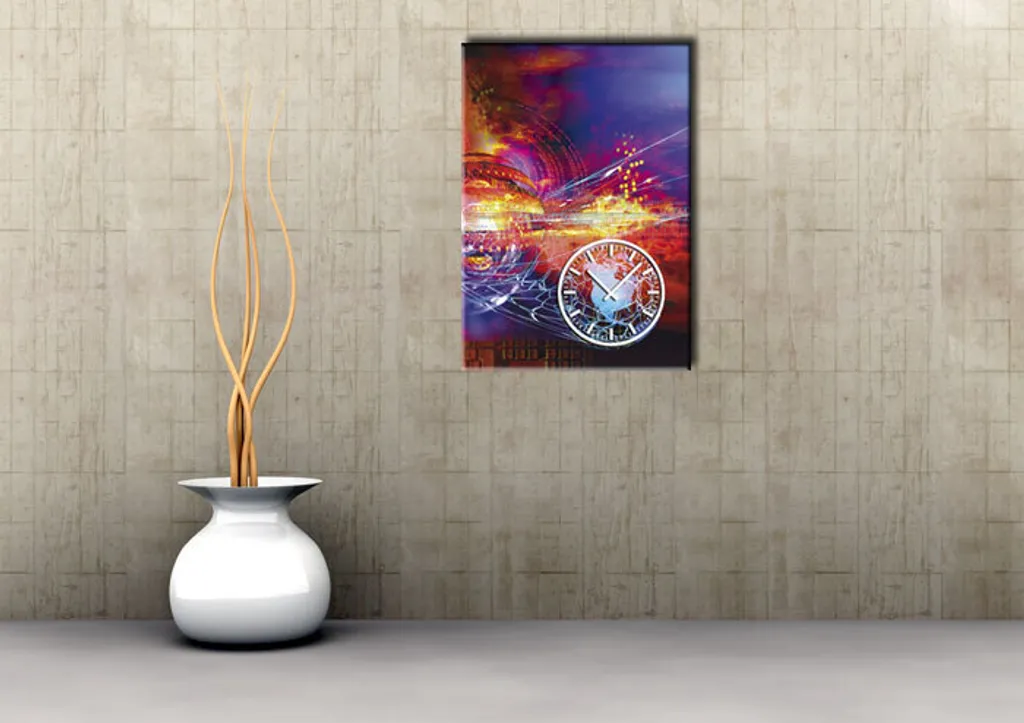 Horloge murale design 3880 Dixtime 50x70cm pour décoration intérieure