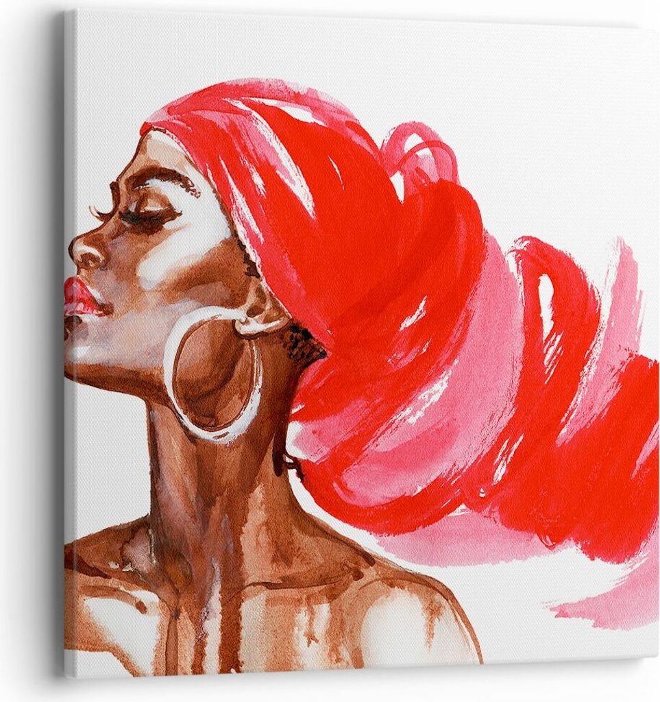 Bild auf Leinwand - Leinwandbild - frau modern - 40x40cm - Wand Bild - Wanddeko - Wandbilder - Leinwanddruck - Bilder - Kunstdruck - Wanddekoration...