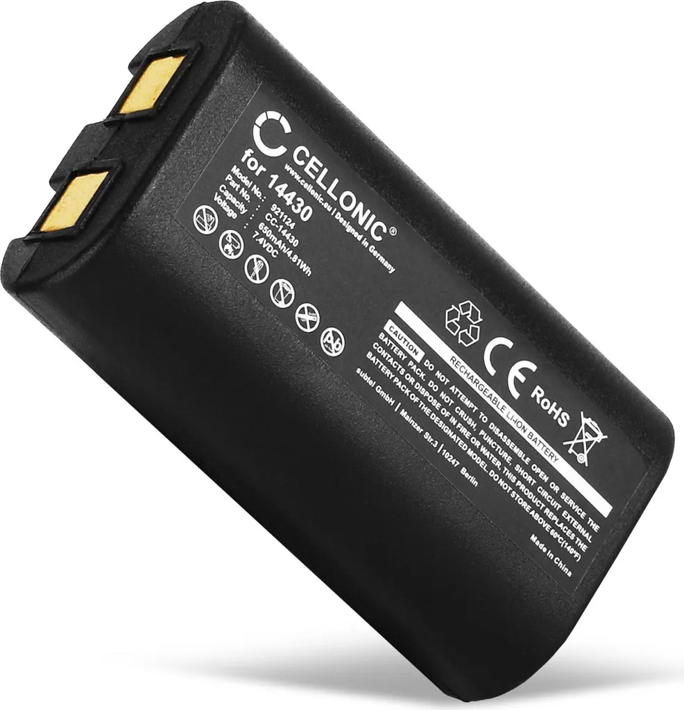 CELLONIC, Batteria per Stampante compatibile con Dymo LabelManager PnP, 280, 14430, W003688 (7.4V, 650mAh)