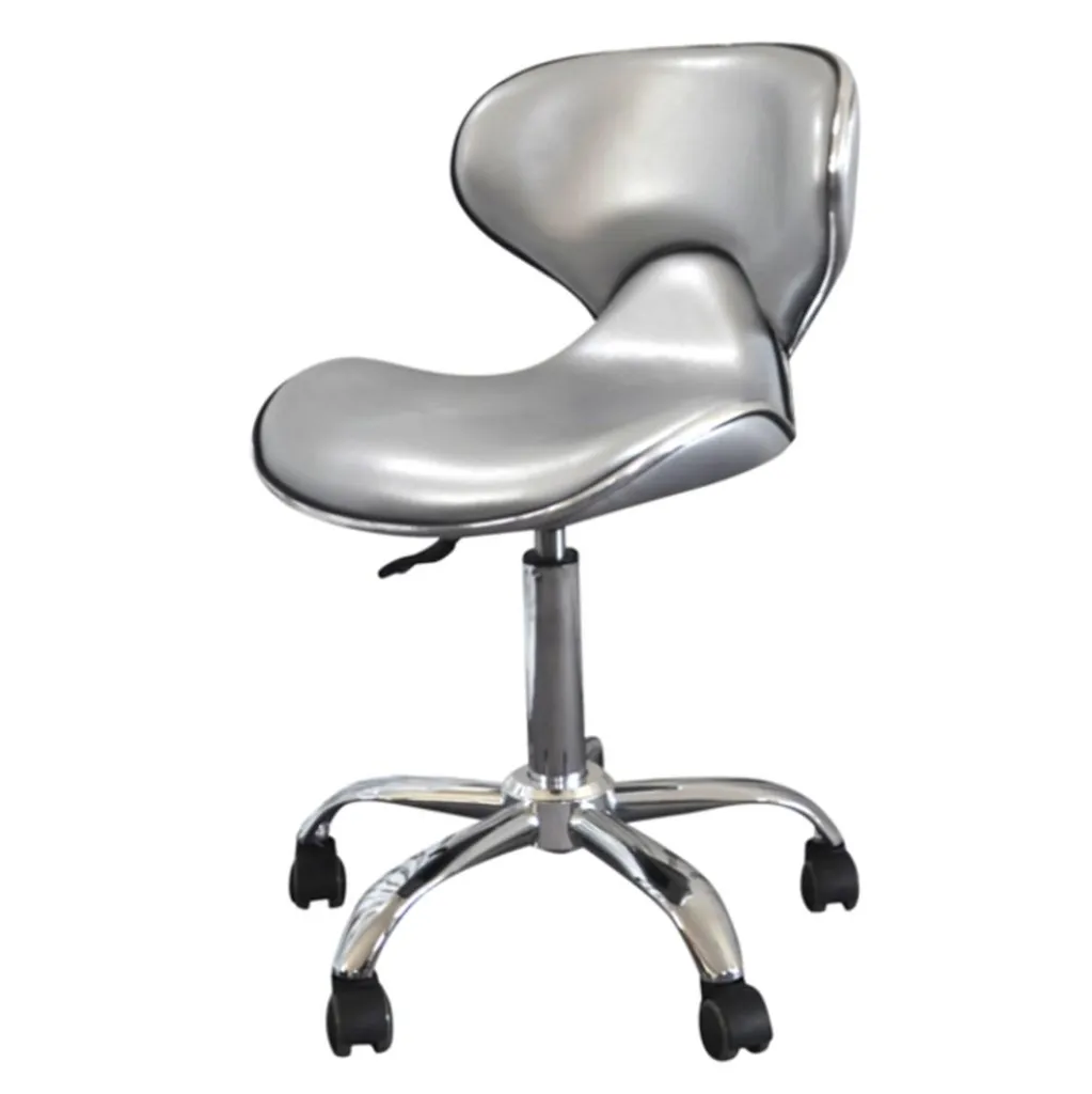 VALI Sgabello poltroncina per centro estetico pedicure manicure studio tattoo ARGENTO