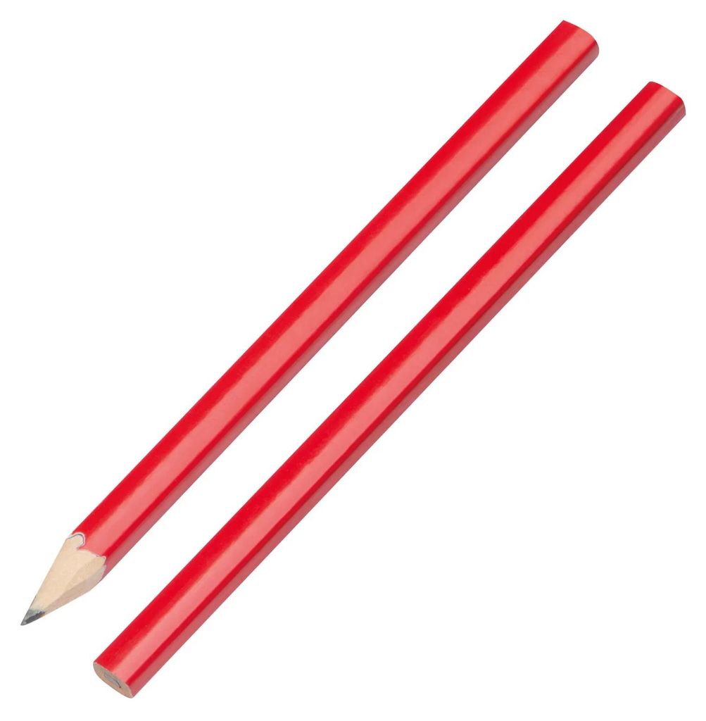 10 Zimmermannsbleistifte / 17,7cm / Farbe: rot