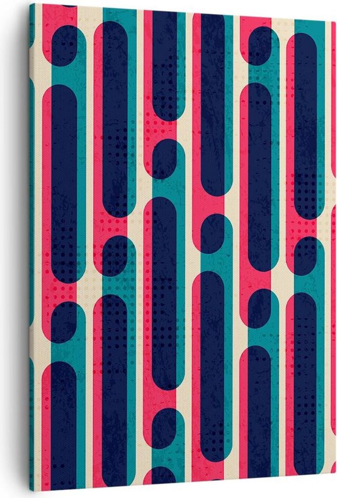 Bild auf Leinwand - Leinwandbild - Einteilig - Abstraktion Muster Modern - 50x70cm - Wand Bild - Wanddeko - Wandbilder - Leinwanddruck - Wanddekora...