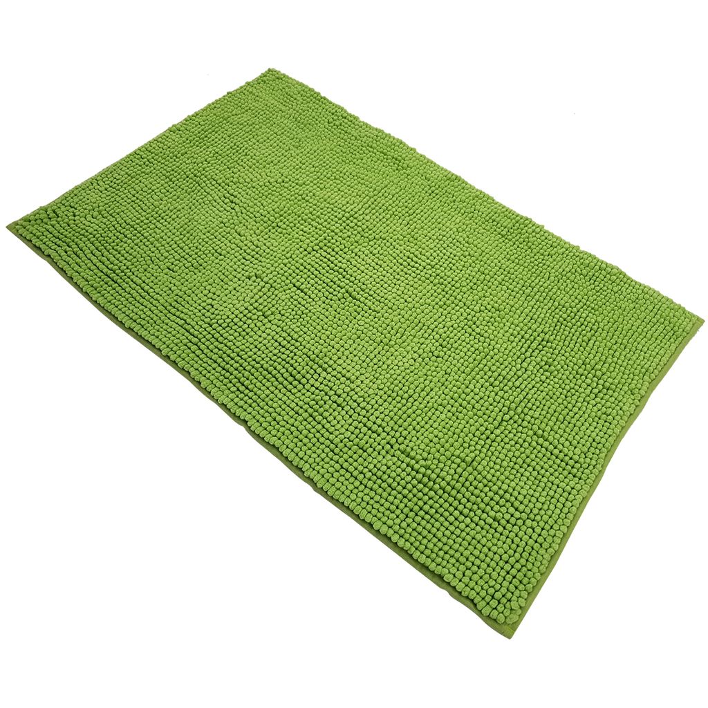 Badematte Chenille grün/türkis/weiß Badmatte Wannenmatte Duschmatte Mikrofaser 
