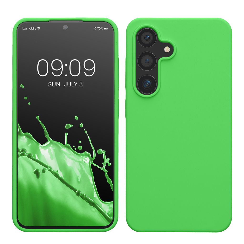 kwmobile Hülle kompatibel mit Samsung Galaxy S24 Hülle - Silikon Handy Case - Handyhülle für Samsung S24 weiche Oberfläche - kabelloses Laden ...