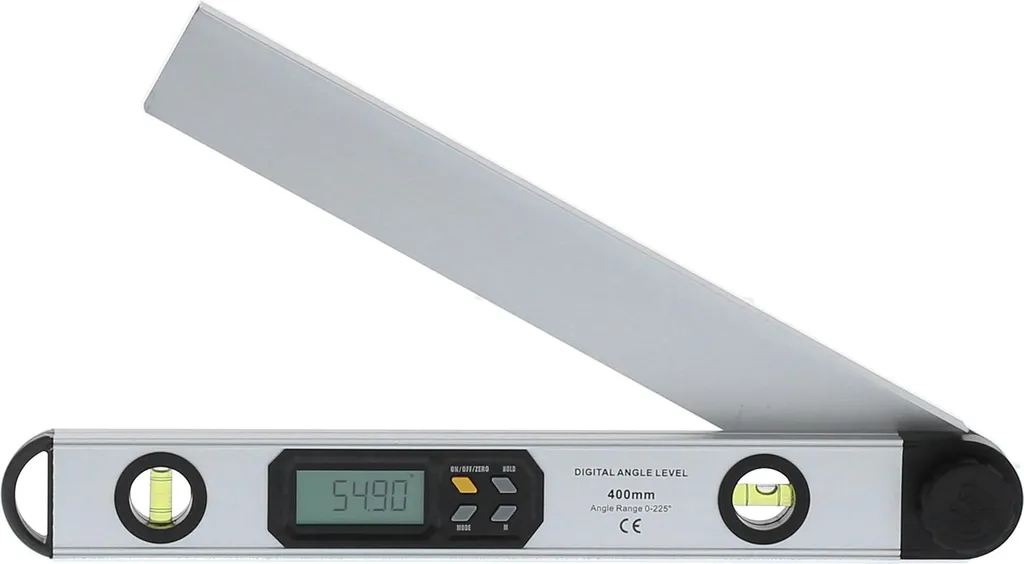Rapporteur d'angle numérique 400 mm avec niveau à bulle et écran LED